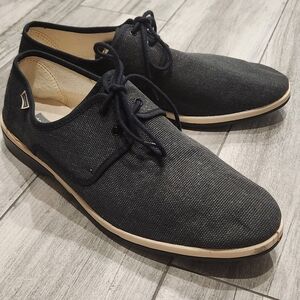 Maians Oxford Lace Up Canvas Shoes Charcoal Dark Grey